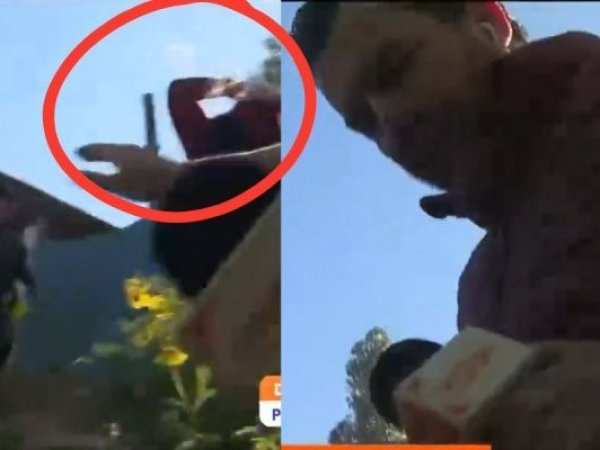 Periodista tuvo que salir arrancando de toma en Placilla durante transmisión en vivo